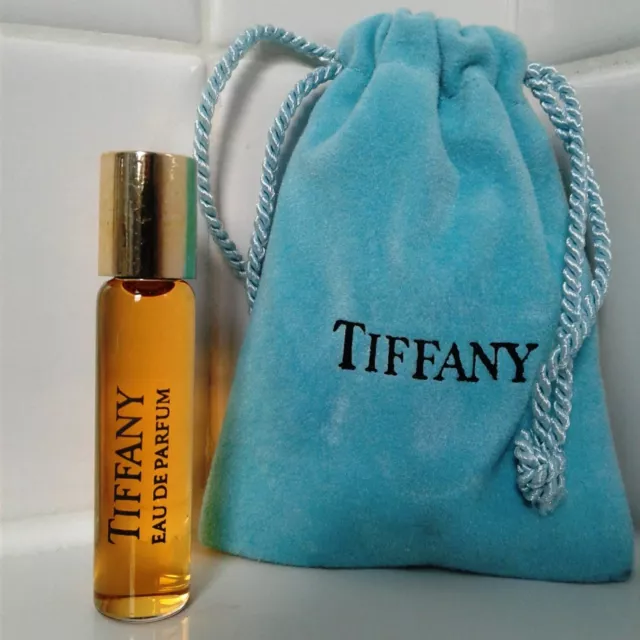 TIFFANY  PERFUME Original EDP  1/8 fl oz/4 ml & Tiffany Jewelry Bag Vintage Rare