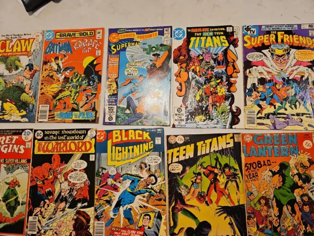 Mixed Lot 10 Bronze Age DC Comics: Teen Titans Green Lantern Batman