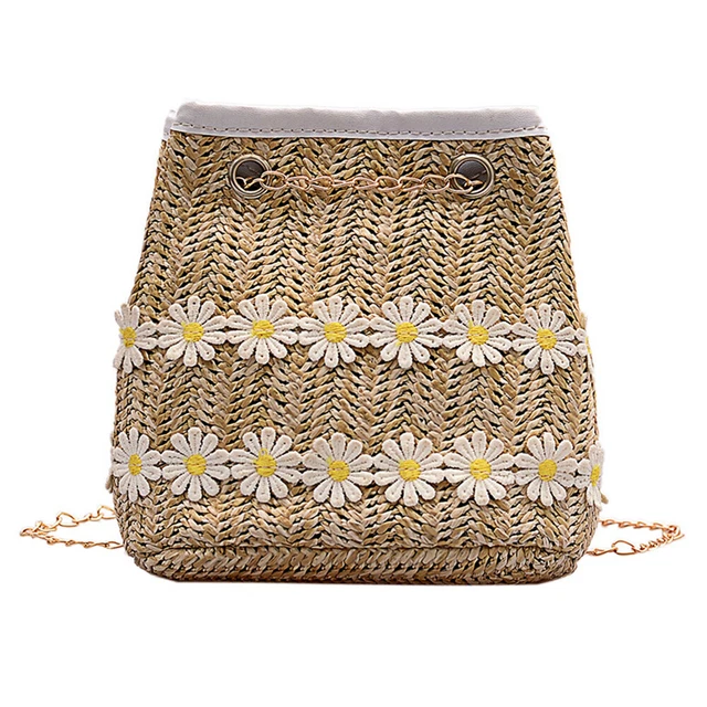 Women Portable Bag Diagonal Bag Womens Shoulder Purse Straw Tote Beach