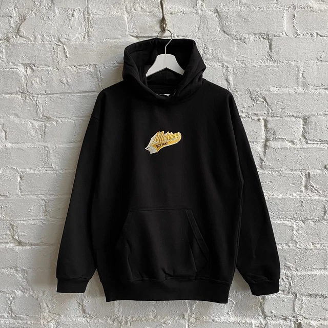 Felpa con cappuccio nera Michigan Boy Boat Ricamata M *SPAZIO*