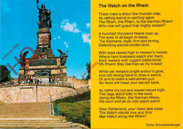 Picture Postcard- Rudesheim Am Rhein, the Watch on the Rhein, Niederwalddenkmal