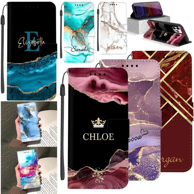 Personalized Case For iPhone 15 Pro Max 14 13 12 11 Wallet Leather Phone Cover