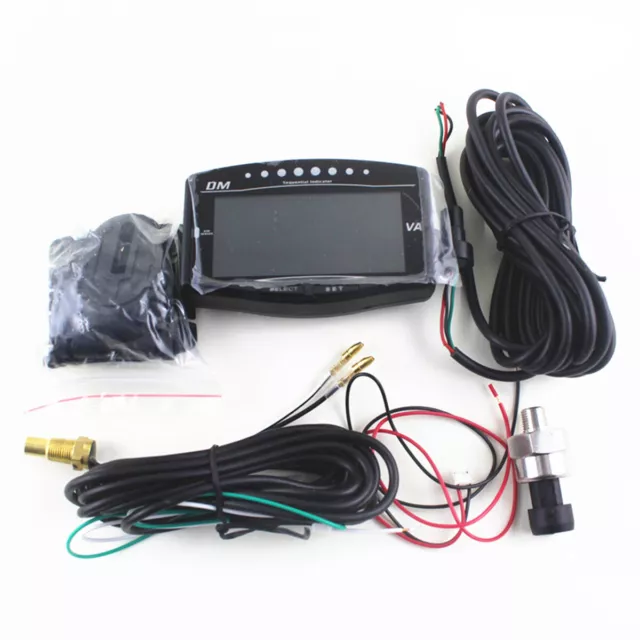 Car Multifunction 5 in1 Oil Pressure Voltmeter Water Temperature Fuel Tachometer