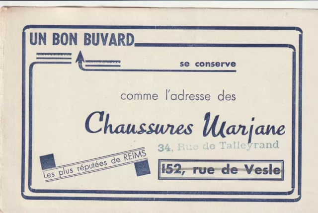 M90 Ancien Buvard - Chaussures MARJANE 34 rue de Talleyrand REIMS les plus réput