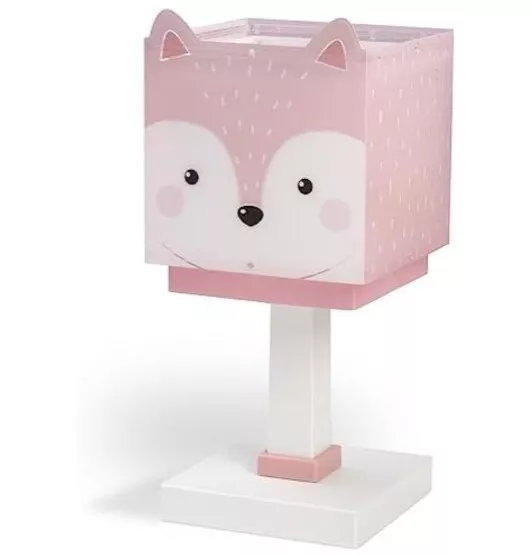 Lámpara de mesa de escritorio para niños Dalber pequeños zorro animales rosas