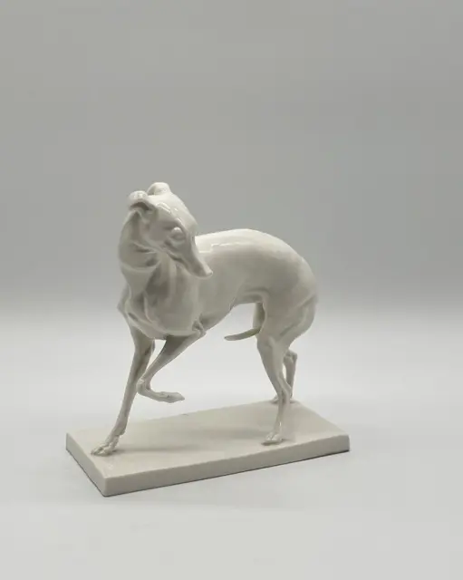 Nymphenburg Porzellan Figur Windhund Pierre-Jules Méne Tierfigur signiert Hund 3