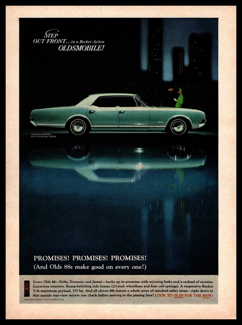 1967 Oldsmobile Delta 88 Holiday 4-Door Sedan Rocket V-8 Engine 375 HP Print Ad
