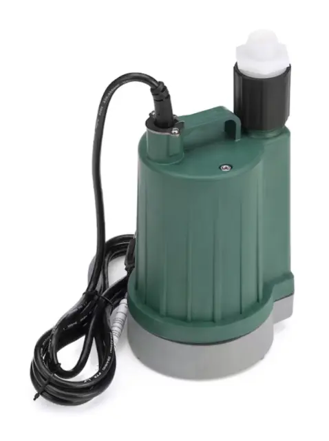 Zoeller 1/3 HP Automatic Utility Thermoplastic Pump w/ Adapter 1043-0006