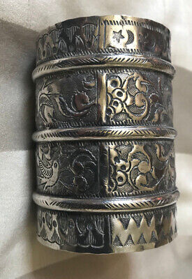 Bracelet Berbere Ancien Argent Massif. Tunisie Antique Silver Bangle