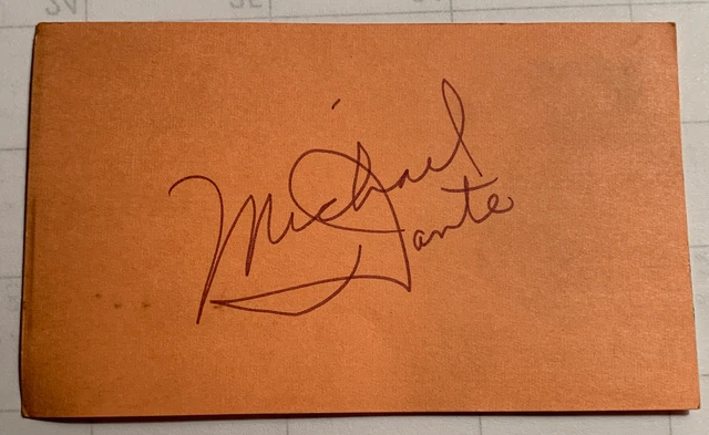 Michael Dante Autographed Index Card No COA