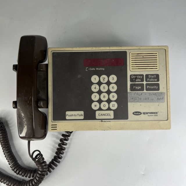 Rauland-Borg Responder System 3000 Nurse Console Can't Test PARTS ONLY