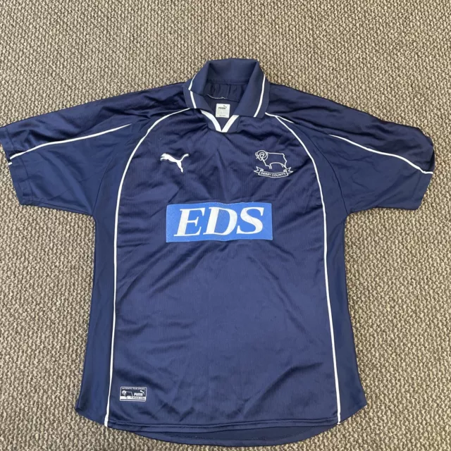Derby County Fc Football Shirt 2000/01 Away. Small. Pit To Pit 21”. Very Rare