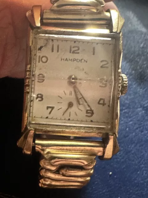 vintage hampden wrist watch 17j Running