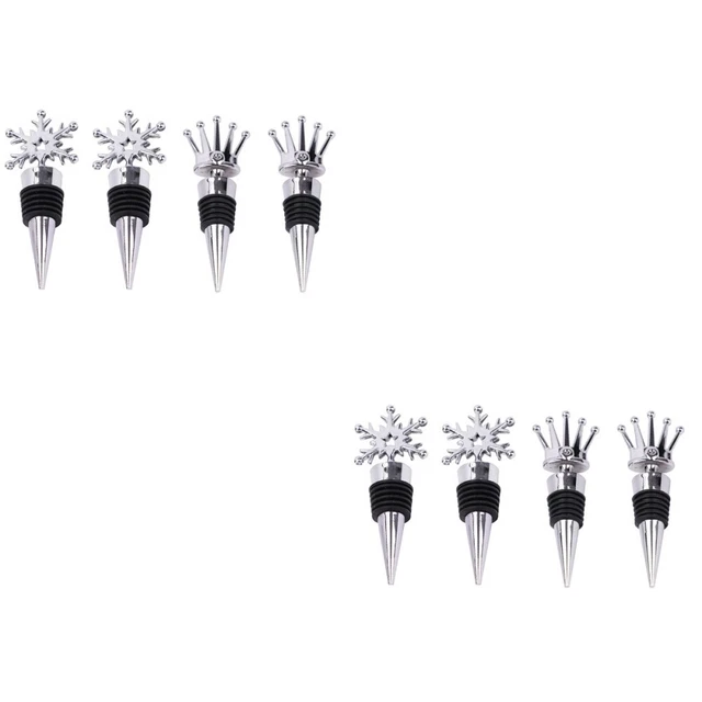 8 Piezas Wininstopper Botella de Vino Tapones Creativo Champagne (Plata)