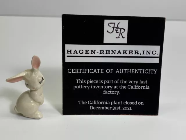 Hagen Renaker #A-110 198 Mama Rabbit White NOS Last of the Factory Stock