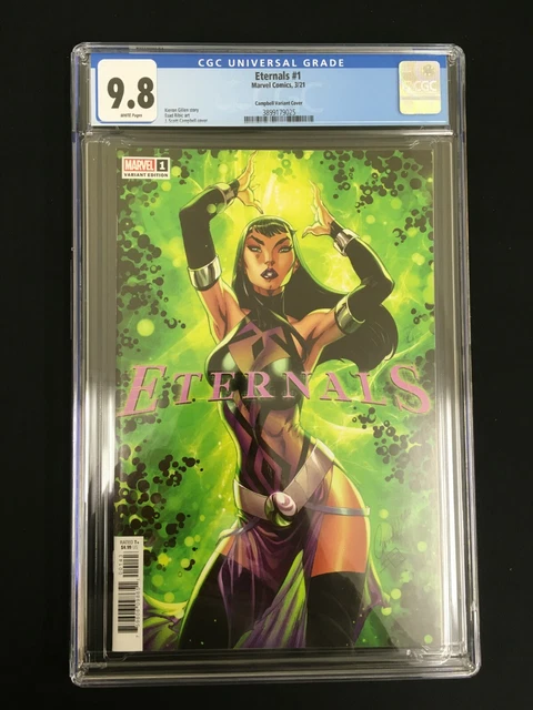 ETERNALS # 1 CGC 9.8 (Marvel 2021) - J. Scott Campbell variant Sersi cover