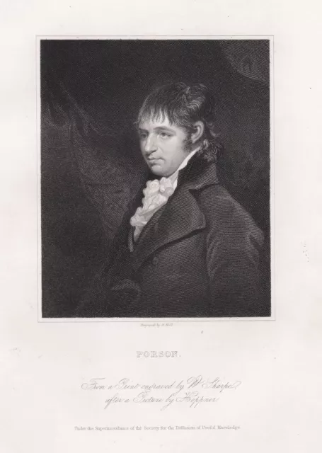 Richard Porson English Classical Scholar Philologe Portrait Engraving 1835