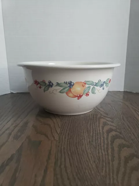 Abundance Nesting Mixing Crock Bowl 3 qt Corelle Coordinates 10.75" Orange Green