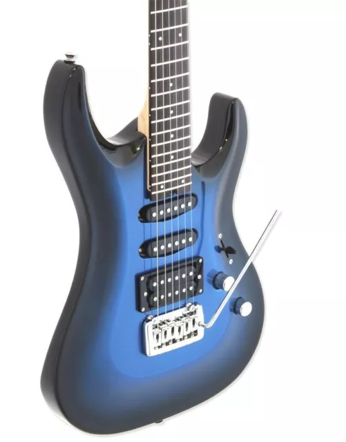 Aria MAC-STD Electric Guitar Metallic Blue MBS (FREE Cable, Strap and Plectrums)