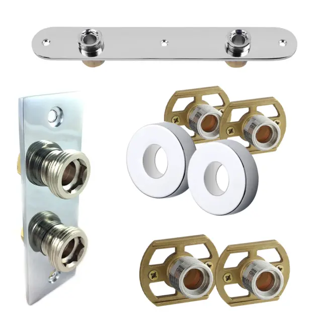 Exposed Easy Fixing Kit Shower Bar Valve Wall Plate Bracket Douche Shattaf Bidet