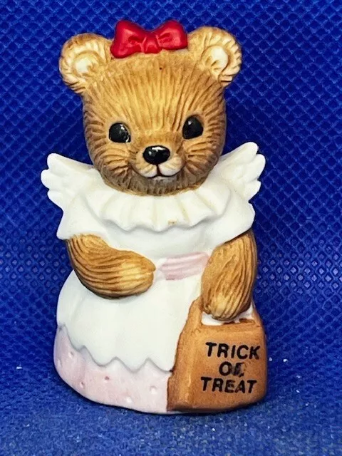 Vintage Homco Girl Teddy Bear Halloween Trick or Treat 5209 Figurine