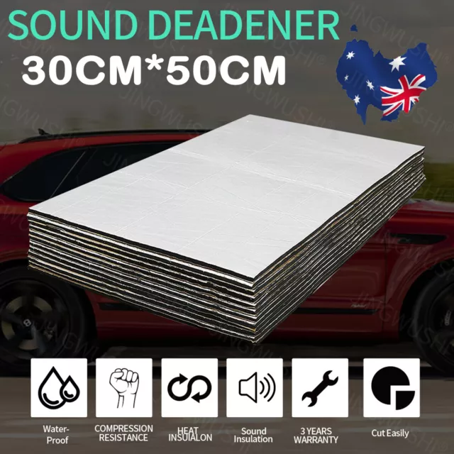 12Pcs Car Heat Proofing Mat Sound Noise Deadener Insulation Deadening Foam 10mm