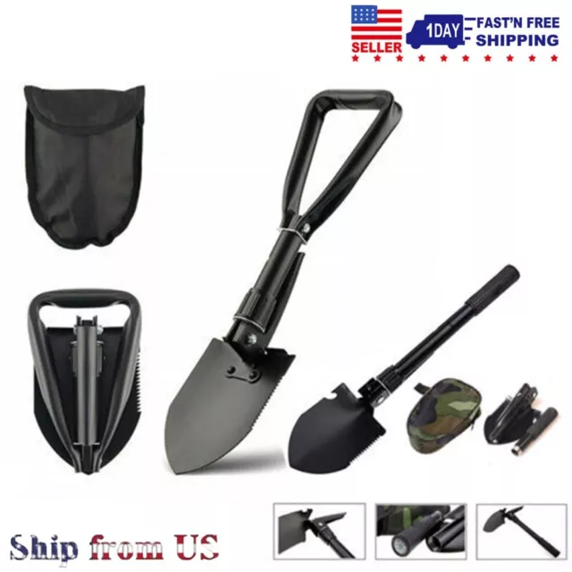 Military Folding Shovel Folding Collapsible Camping Garden Entrenching Tool