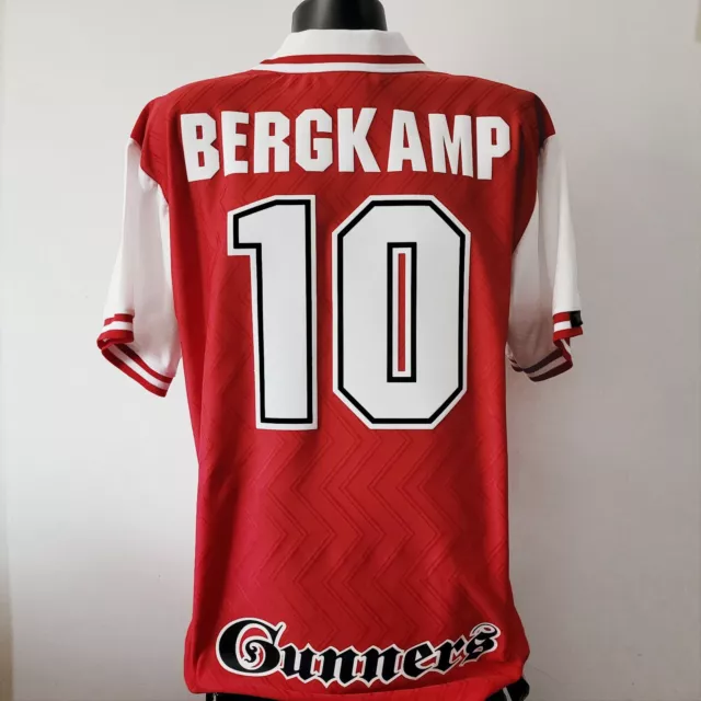 BERGKAMP 10 Arsenal Shirt - XL - 1996/1997 - Nike Home Jersey JVC