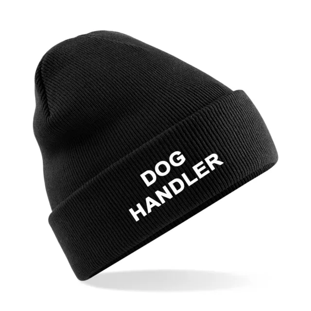 Stay Warm in Style with Our Embroidered Dog Handler Beanie Hat -