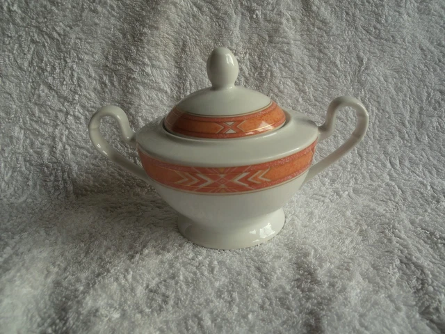 Zuckerdose Graf von Henneberg Porzellan - Ilmenau - 1777 - weiß orange - wie neu