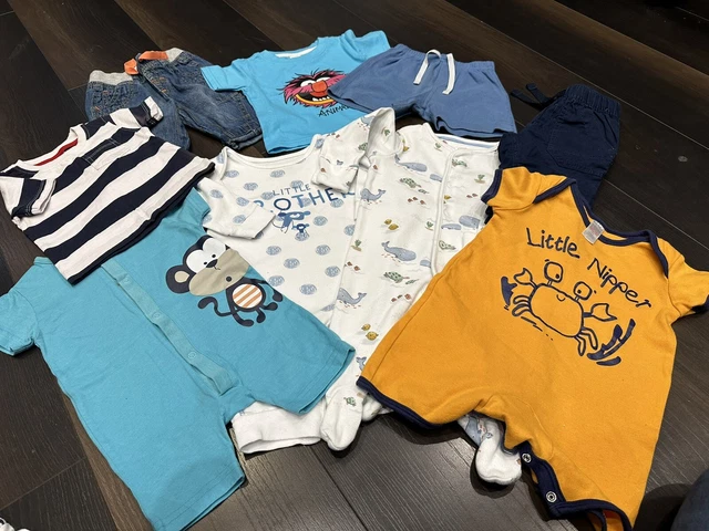 PACCHETTO BAMBINO 3/6 MESI incl. Next, Stivali, John Lewis, Zoo Blu 9 articoli