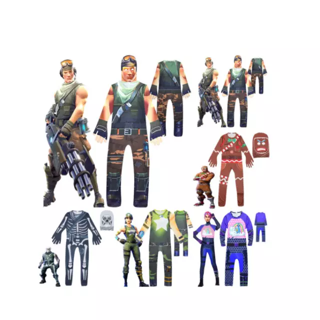 2024 FORTNITE KARNEVAL Kostüm Jumpsuit Overall Cosplay Costume Outfits