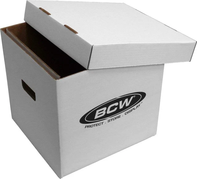 BCW 33 RPM 12" Vinyl Storage Box with Lid | Holds up to 65 LP's or Laser Disc...