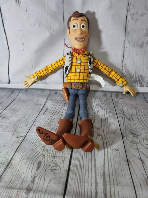 RARE DISNEY STORE pixar Toy Story Woody Cowboy Pull String Talking Doll ...