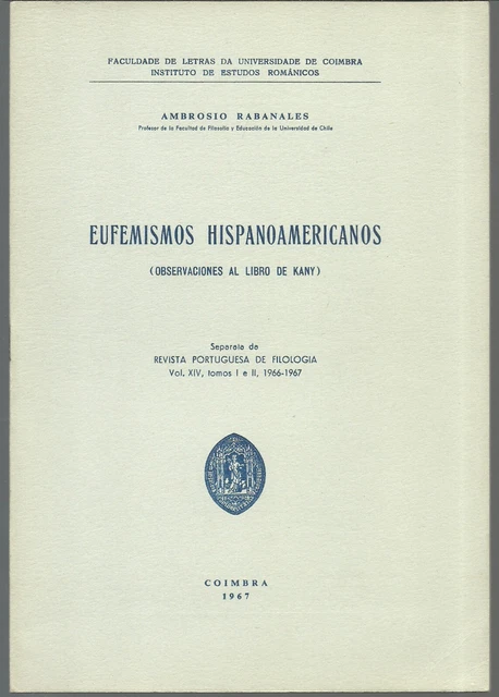 AMBROSIO RABANALES EUFEMISMOS HISPANOAMERICANOS (Observaciones al libro