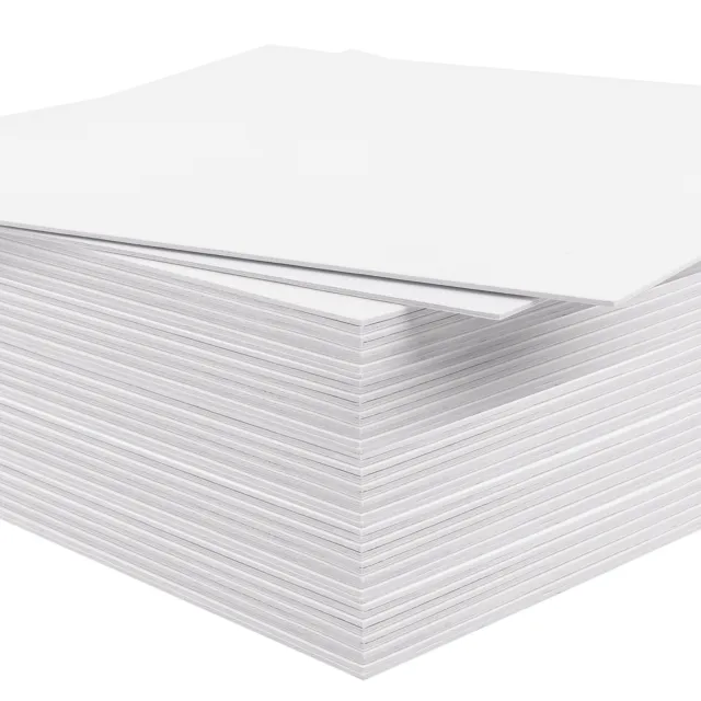 50 Pack 5x7 8x8 11x14 Uncut Photo Matboard White Backing Board for Frame Picture