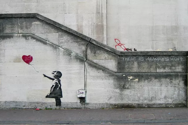 There Is Always Hope Balloon Girl by Banksy 36x24 Art Poster Print