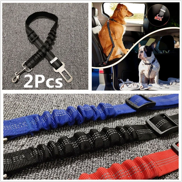 2X Car Upgraded Adjustable Dog Seat Belt Leash Pet Seatbelt Safety Harness Black