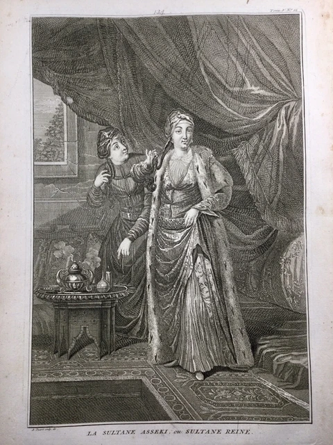 Gravure Rare “Islam” 1783 – Harem Du Sultan Ottoman, édition Originale D’Amsterdam, Par Bernard Picard