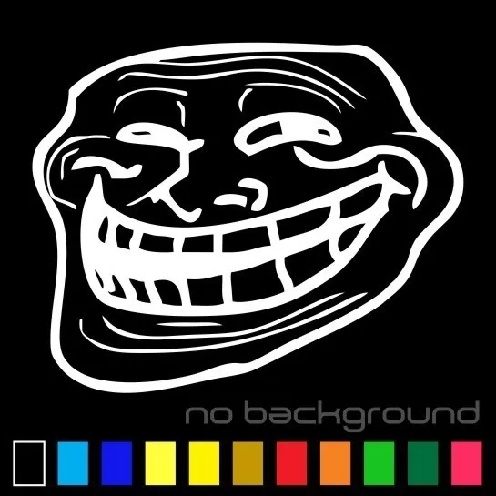 Meme - Internet Thinking/Plotting MEDIUM (114x83mm) coolface troll face