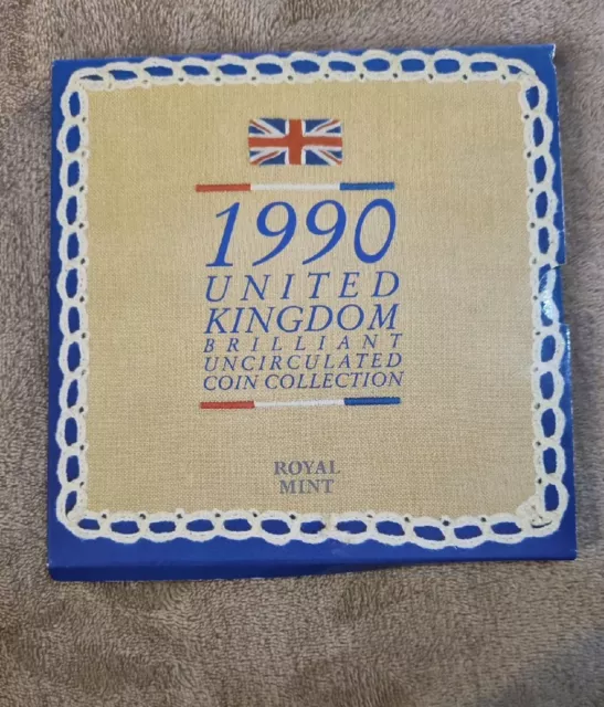 1990 United Kingdom Brilliant Uncirculated Coin Collection. Royal Mint.