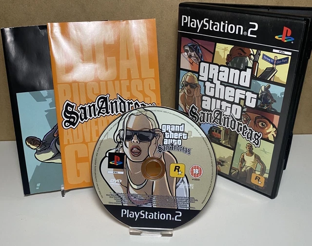 GRAND THEFT AUTO San Andreas (PS2), With Manual , and Map CIB *TESTED ...