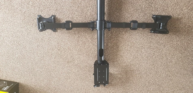 Loctek Gas Spring Dual LCD Arm Desk Monitor Mounts Fits 10"-27" Monitors N3 Free Image Download