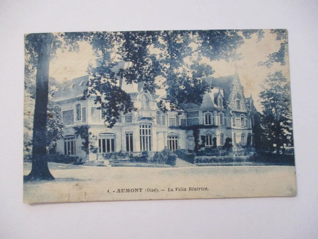Cpa Dos Vert Oise 60 Aumont La Villa Beatrice