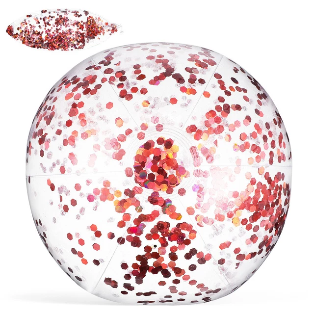 Kiuiom Glitzer-Wasserbälle 2er Set | Aufblasbar & Mit Pailletten | Ideal Für Pool & Strand