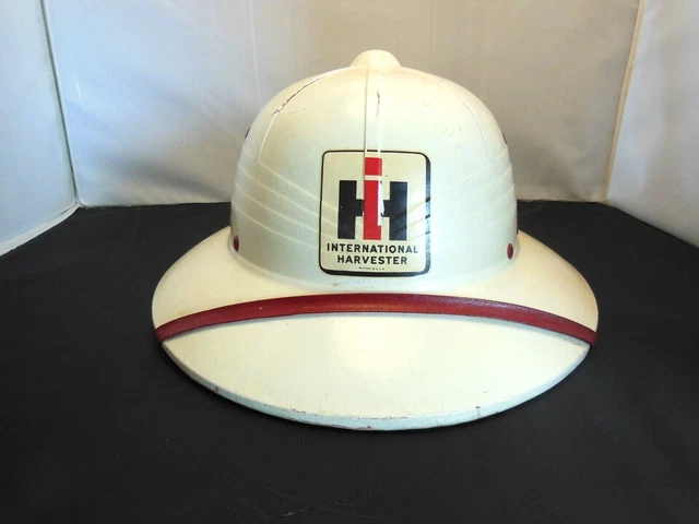 Vintage Ih International Harvester Advertising Pit Helmet Safari Hard Hat