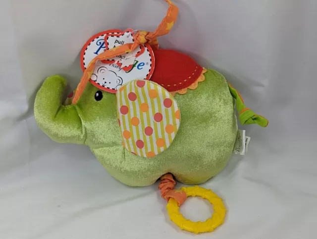 Prestige Baby Green Elephant Musical Crib Plush Works Stuffed Animal Toy