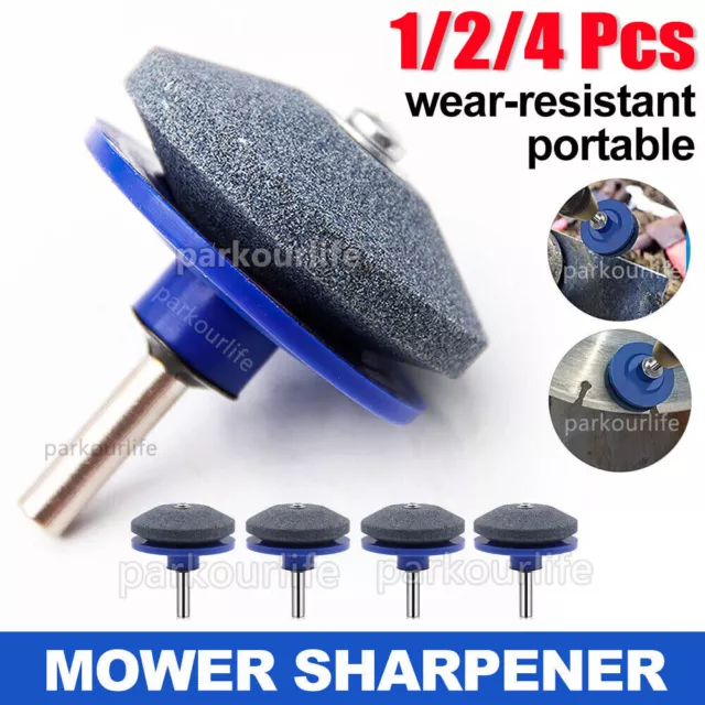 1/2/4PCS Lawnmower Blade Sharpener Garden Lawn Mower Grinder Wheel Stone Drills