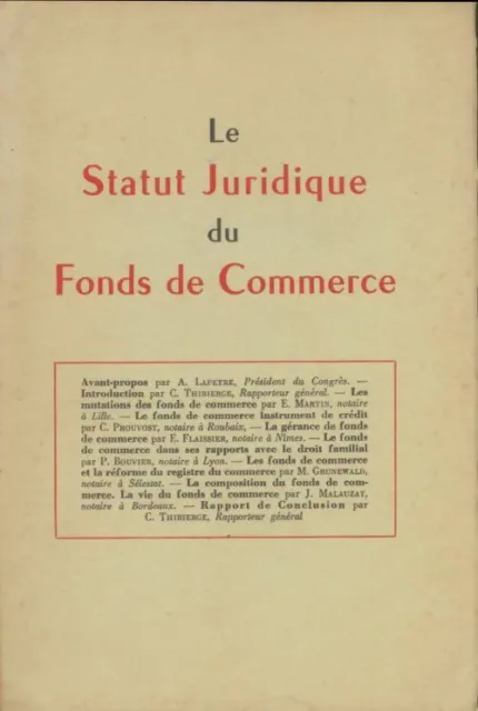 3893901 - Le statut juridique du fonds de commerce - Collectif