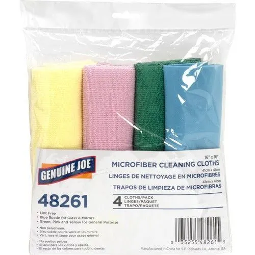 Genuine Joe Color-coded Microfiber Cleaning Cloths - GJO48261